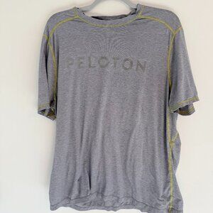 🔥 Peloton Solfire Performance Tee – Gray w/ Lime Stitching 🔥